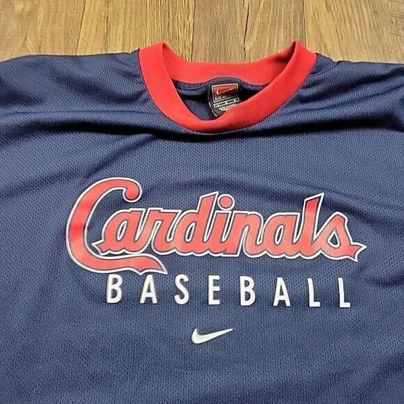 Nike Team St. Louis Cardinals T-Shirt Mens Large Polyester Dri Fit Mesh Short Sl - Picture 2 of 7